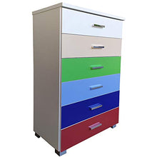 LIBEROSHOPPING.eu - LA TUA CASA IN UN CLIK Cassettiera settimino con 6 cassetti per Camera da Letto Soggiorno Ufficio (Multicolor)