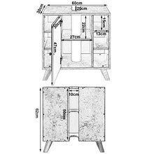 EUGAD Mobiletto Sottolavabo Sottolavello Armadietto sotto Lavandino per Bagno con Anta in Legno 0119WY