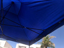 FT TENORE Gazebo RICHIUDIBILE 3X3 M Pieghevole A Fisarmonica Mercato TENDONE con Sacca (Blu)