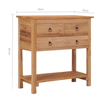 vidaXL Credenza 78x35x80 cm in Legno Massello di Teak