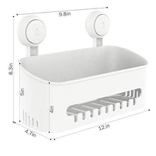 U-A Doccia Caddy Ventosa Doccia Shelf Nessuna Perforazione Heavy Duty Max Hold 10 kg Doccia Carrello di aspirazione Shampoo Supporto per Bagno Cucina Doccia Tidy Organizer