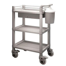 DHR- 3 tier Utility Carrello con cassetto e ruote, Attrezzature su ruote Carrello for Medical Beauty Salon, strumento di bellezza Carrello, 220 libbre di carico Bagagli servizio di bellezza trolley