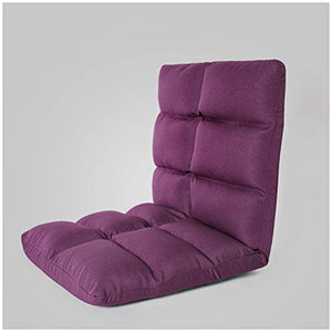 SMC Singolo Divano Pigro Divano Pieghevole Camera da Letto Soggiorno Studio Balcone Piccolo reclinabile (Color : Purple)