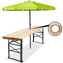 Deuba Tavolo da Birreria Alto da Bar Stile Oktoberfest Pieghevole Legno 170cm Altezza Regolabile con Foro ombrellone
