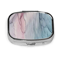 Scatola quadrata per pillole medicinali Calming Pastel Flow BlushGrey e blu Fashion Organizer per pillole da viaggio Dispenser per vitamine integratori
