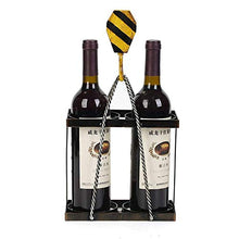 Elegante Semplicità Metallo Creativo Caricatore Creativo Corda Di Canapa Modellazione Vino Portabottiglie 2 Griglia Decorazione Desktop da Casa Bar in Ferro Battuto Armadietto Del Vino Decorazioni De