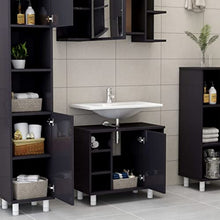 vidaXL Armadio da Bagno Grigio Lucido 60x32x53,5 cm in Truciolato