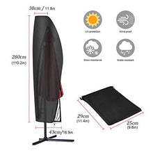 Redmoo Copertura per Ombrellone, Copriombrellone 280x30 / 81/45 cm per Ombrellone a Sbalzo Grande da 2 a 4 m, 210D Fodera Protettiva per Ombrellone da Esterno Resistenti ai Raggi UV, Nero