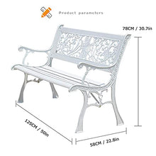 GaoF Panchina per terrazza da Parco Panchina per Il Tempo Libero da Esterno, Panchina da Giardino in ghisa Resistente alle intemperie di Lunga Durata, Panchine da Giardino Decorative per Cortili e