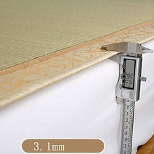 LJIANW Tappetino per L'Estate Rattan Mat Estate Pad di Raffreddamento Facile da Piegare for Letto Matrimoniale Materasso E Set di Fodere for Cuscini, 150/180/200 Cm