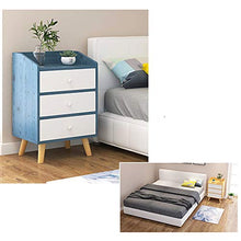 Comodino Comodino Shelf Assembly gabinetto Comodino Piccolo Comodino contemporanea (Color : Blue, Size : 37x30x60cm)