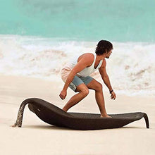 Poltrona, Letto all'aperto Zero Gravity Sedia di Vimini Balcone Divano Mobili Divano Rattan per Patio Hotel Piscina Beach Club,Marrone