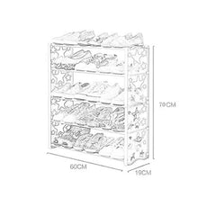 XWZH Cabinet Scarpe da Polvere Stand per Scarpe da Scarpe Regolabili a 5 Livelli Regolabili per Scarpe da Scarpa per 15 Paia, Risparmio Spazio, Facile Assemble (Color : White)