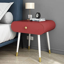 H-Comodini Camera Tavolino Laterale Comodino Nordic Camera Divano Fianco del Mobile Piccolo Armadio di immagazzinaggio (Color : Red)