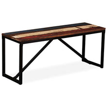 Festnight Panca in Legno Massello di Recupero, Panchina da Giardino 110x35x45 cm