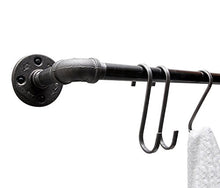 Baba - Portasciugamani per tubi industriali – Solo hardware – Perfetto per: asta per tenda, barra di stoccaggio, appendiabiti e mobili industriali/arredamento agricolo (70 cm)