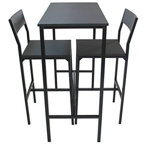 yelloo Set Tavolo Bar e 2 SGABELLI Arredamento MOBILI Cucina H.96cm Set LIGNANO