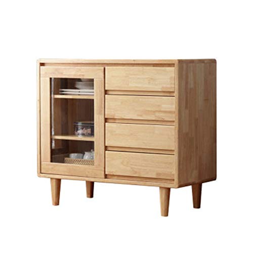 Credenza Mobile da tè in legno massello Moderno Minimalista Soggiorno Mobile Soggiorno Cabina di immagazzinaggio Originale Cabinet di stoccaggio in legno Ristorante Mobile da tè Adatto Per Ingresso Ba