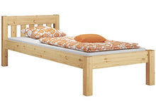 Erst-Holz Robusto Letto Classico 90x200 in Pino massello Laccato con doghe rigide Curve 60.38-09FL