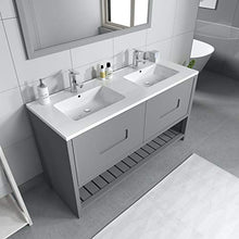 Badplaats B.V. Mobili da Bagno Nile 150 cm Grau - Armadio mobiletto lavabo Mobili Armadietto