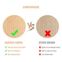 Duerer Vela Ombreggiante 3x4M Rettangolo, Protezione UV 95%, 185GSM Tenda a Vela per Patio, Giardino, Pergola, Backyard, Outdoor Facility & Activities -Beige