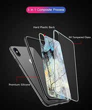 Suhctup Compatibile con Xiaomi Mi A3 / CC9e Custodia Protettiva in Vetro Temperato 9H + Cornice Paraurti in TPU Silicone Morbido Assorbimento Degli Urti a 360 Gradi Protezione -Marmo 1