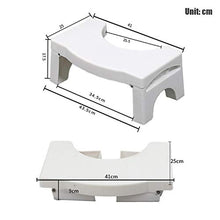 Sgabello WC per Bagno, Poggiapiedi Assistente Pieghevole Antiscivolo Sgabello con Gradino Squaty Passi Assistenza WC Disponibile per Bambini/Donne in Gravidanza