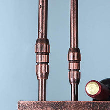 ZLJ Calici in Vetro per Vino e Champagne Portabicchieri per calici Portabottiglie per Vino da Appendere a soffitto Stile Vintage Regolabile in Altezza per Bar Cucina Club Rack