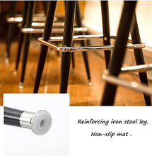 Sgabelli da bar Sedia da pranzo Poltrone Sedie da bar in ferro Cucina Colazione Sedia da pranzo Sedie alte stile retrò Sedia da bancone con sedile in pelle PU Sgabello da bar con schienale alto p