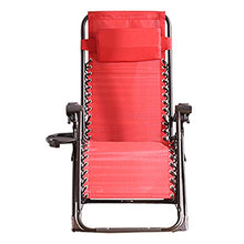 FUFU Sedie a Sdraio Lounge Chair, Adult Lounge Chair Sedia da Ufficio Outdoor Sedia Pieghevole Siesta Chair Lunch Break Chair 94 * 66 * 110cm Pieghevoli (Color : Red)