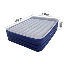 Bestway 67528 Letto gonfiabile Nightright Raised, 203 x 152 x 56 cm, grigio chiaro e blu