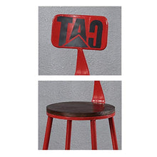 JXXDDQ Sgabello da Bar Sgabello Alto for Il Tempo Libero Sedia da Ricevimento Sedia di Bellezza in Ferro Battuto + Sedia in Legno Massello (Color : G)