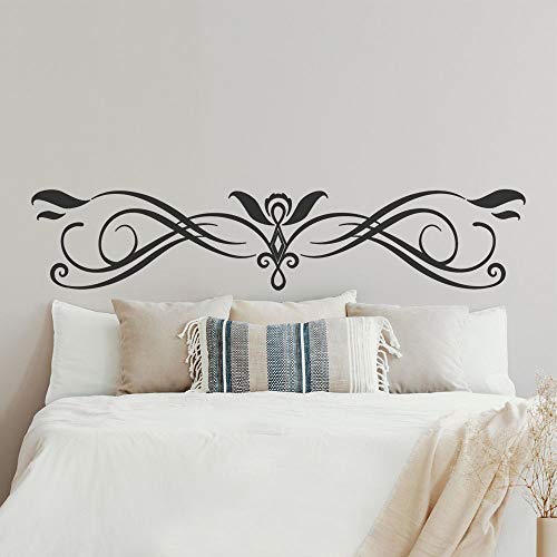 T-MK342 - Adesivi per testiera del letto, 28 x 140 cm, colore: Nero