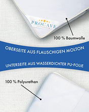 PROCAVE | coprimaterasso Impermeabile in Diverse Misure | Coprimaterasso Impermeabile Molton | Made in Germany | federe per Cuscini | 80x160 cm