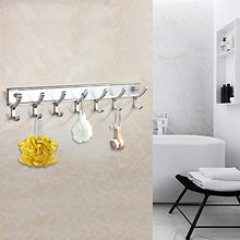 AiHom Ganci portasciugamani bagno in alluminio Senza Foratura Gancio Appendiabiti 7 ganci Gancio Bagno da Parete Appendiabiti Montaggio a Parete