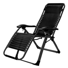 AI LI WEI SHUAIIJUAN Sedia per Il Tempo Libero Domestico Outdoor Zero Gravity Lounge Chair for Relaxing |Giardino Sdraio Sdraio |Folding Patio Lounge Poltrone for Camping Beach Deck Max.150kg - Nero