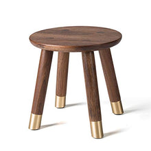 HBING Mobili Panca in Legno massello Sgabello Sgabello per Bambini Panca Scarpa Semplice Noce Nero Legno Sgabello da Salotto per Adulto Adatto per Giardino e Campeggio