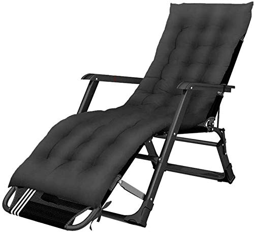 XLYYHZ Sedia Zero Gravity Lettino Prendisole ， Lettino da Giardino Pieghevole in Metallo Sedia a Sdraio da Esterno Poltrona reclinabile Cuscini Spessi ， Sedia da Ufficio reclinabile Portatile con p