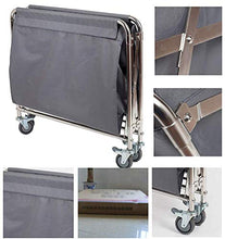 ZHFZD Carrello di Grandi Dimensioni in Metallo, Carrello di smistamento per bucato Pieghevole con Pratica Custodia per Hotel Portatile e Rotella Resistente (Colore: Blu Scuro)
