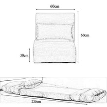 SMC Creativo Pieghevole Divano Pigro Divano Letto Singolo Divano Letto Matrimoniale Divano Multifunzionale Sedia (Color : Brown, Dimensione : 220X60X18cm)