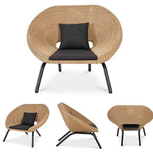 Set di mobili Portico per Patio, Balcone Divano Leisure Three Piece Suit Mobili da Giardino Courtyard all'aperto Cattan Sedia Rattan Sofacing Combinazione