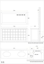 B01 Marmo design di lusso bagno commode * * doppio lavabo unità doppio lavabo 54,5 x 81,4 x 174,3