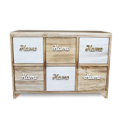 IlGruppone Mobiletto Multiuso per Bagno, Camera da Letto e Ingresso Misura 71x32x49cm con 6 cassetti Antoine