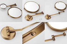 Specchio da Trucco, Specchio Ingranditore, Bagno 3X Ingrandimento Doppio Lato, 20 cm Doppio Faccia Specchio a Parete, Specchio da Parete Girevole e Rotondo, Allungabile, per Bagno, Spa, Hotel