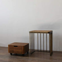 Tavolino Comodini Camera Comodino Retro Rattan Ferro Battuto Piccolo Appartamento Legno Di Colore Antico Semplice Singolo Armadietto Laterale