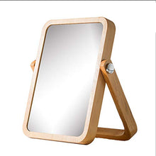 WM Specchio Il Trucco del Desktop Specchio Il Trucco del Legno Solido Semplice Specchio Il Trucco del Desktop Specchio Portatile Pieghevole HD mirror-10.20