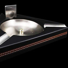 NIHAOA Accessori del Sigaro Triangolo di Legno Slot Acciaio Inossidabile Cigar Ashtray Tenere 3 sigari