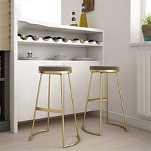 LLT Pratico Sgabello moderno bar sgabello da cucina Bar colazione pranzo struttura della sedia al banco Gold metallo sicurezza morbida cuscino del sedile Carico 130 Kg,bianca,65CM