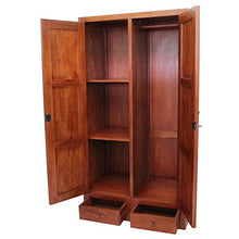 Etnicart - Armadio etnico in mogano chiaro-100x190x60-LEGNO MASSELLO