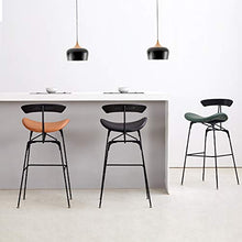 TopJiä personalità con Schienale Sgabelli da Bar,Alta qualità Commerciale Seggiola da Bar,Avere PU Pelle Sgabello da Bar,Gamba Carbonio Stuoia Vernice Nero,Adatto per Cucine Bar Caffetterie Bar
